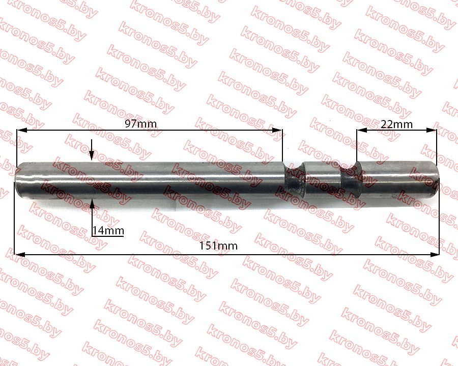 «Ось вилки повышающей/понижающей шестерни КПП/6 L-151 мм» - фото