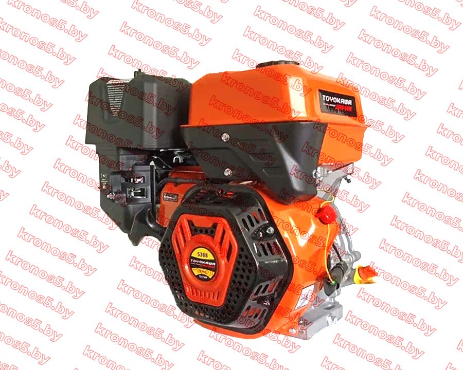 «Двигатель Toyokawa S388 13,6 л.с., шпонка 25 мм., 90х90 мм., 389см3 бензиновый без электростартера)» - фото