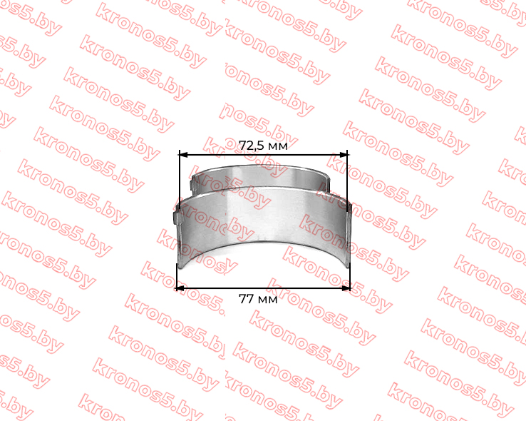 «Вкладыши шатуна 1ц SF138 Ø73 +0,50 мм (комплект на двигатель)» - фото