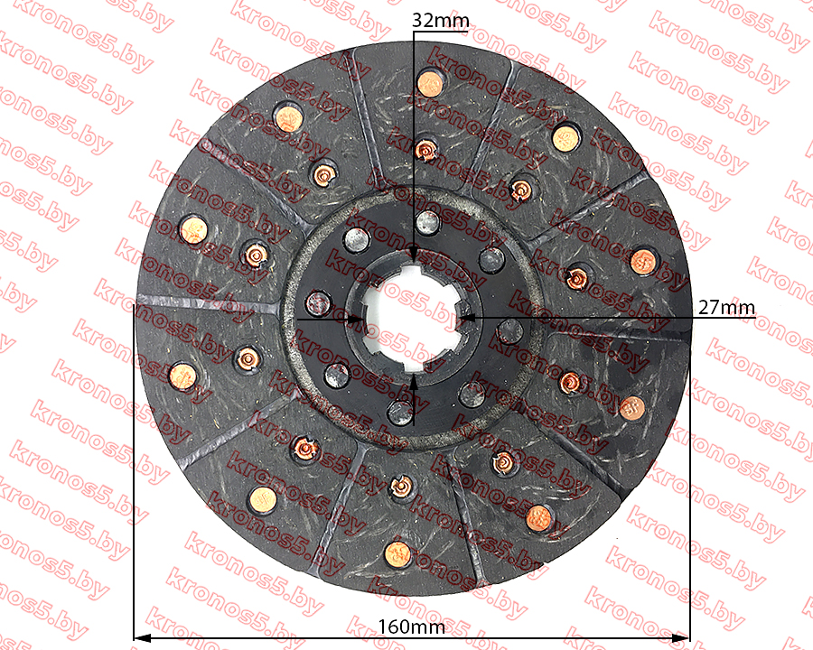 «Диск сцепления 24 ПРО (d-160 мм.) шлицы 32 мм.» - фото
