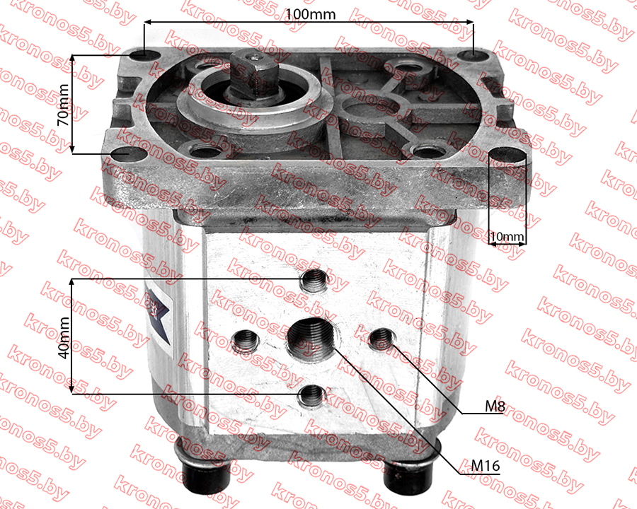 «Гидравлический насос (шестеренчатый) CBT-F314  левого вращения, привод плоская, выход 90» - фото