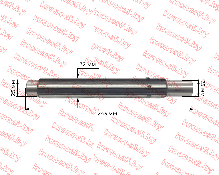 «Вал КПП №4 L-243 мм, Z-6, Ф-25 мм» - фото
