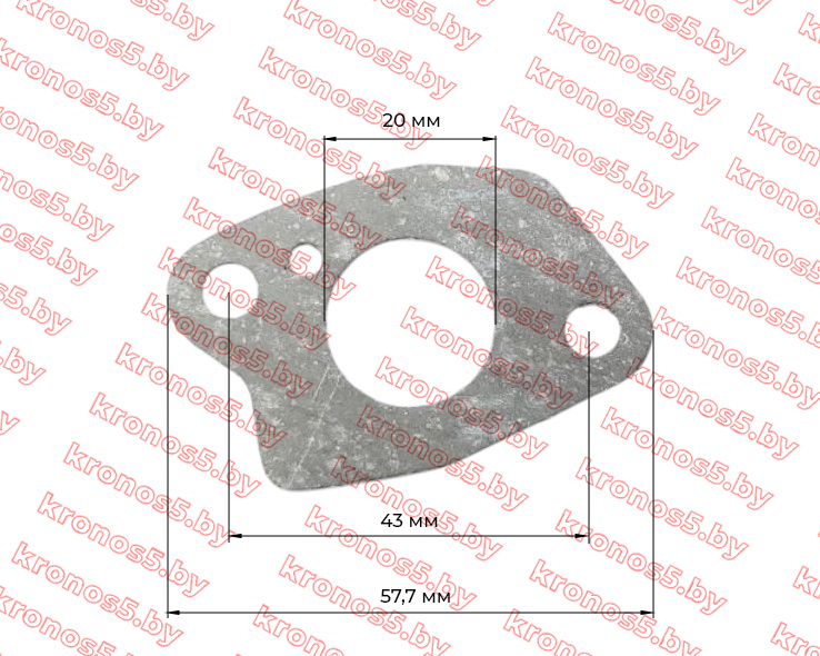 «Прокладка карбюратора (карб/переход) 168/170F» - фото 2
