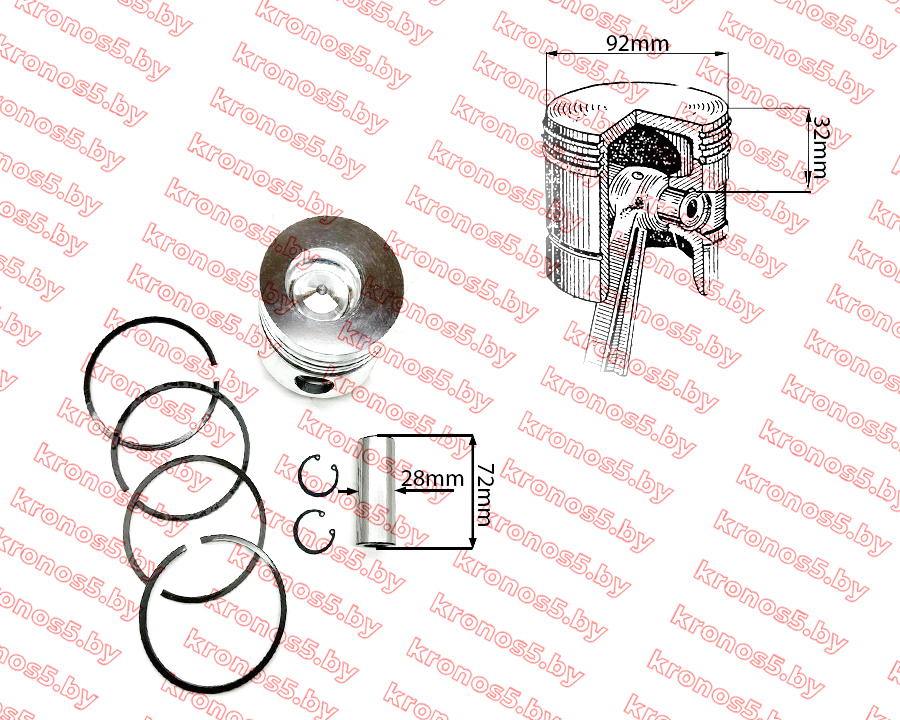«Поршневой комплект с форкамерой R192 192N» - фото «Поршневой комплект с форкамерой R192 192N» - фото