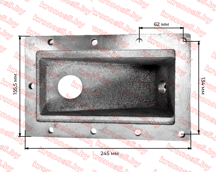 «Крышка верхняя КПП/6 мотоблока (1 отверстие) крепление кулисы на 3 болта» - фото 5