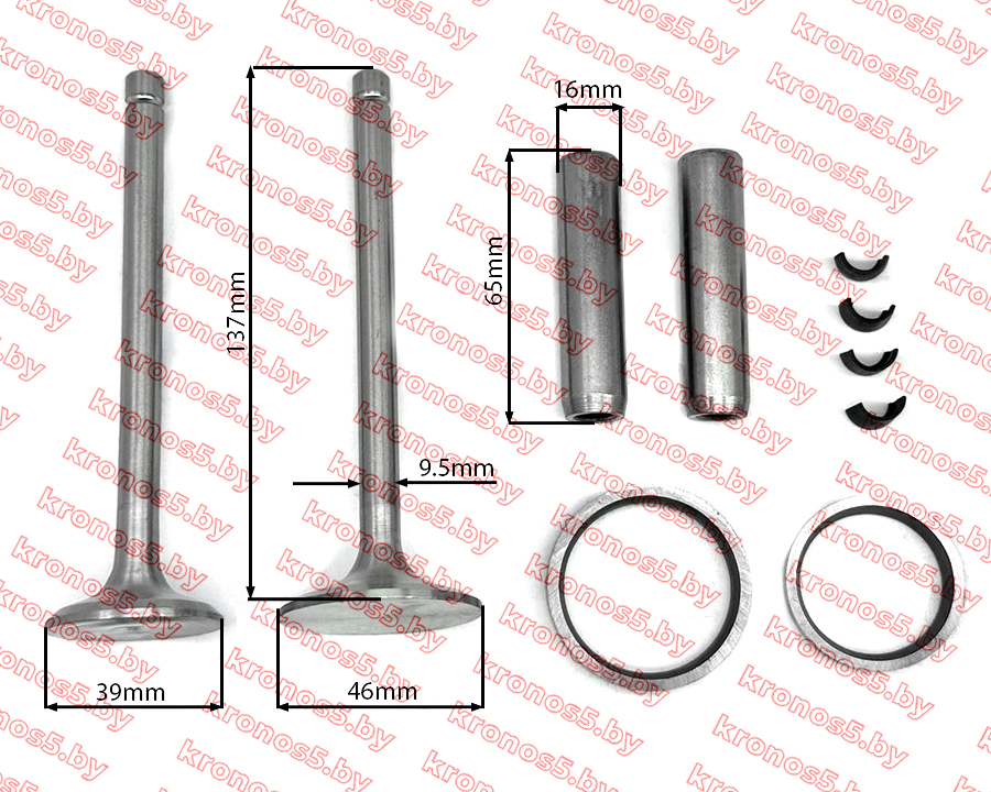 «Клапаны впуск/выпуск, направляющие, седла КМ130/138» - фото