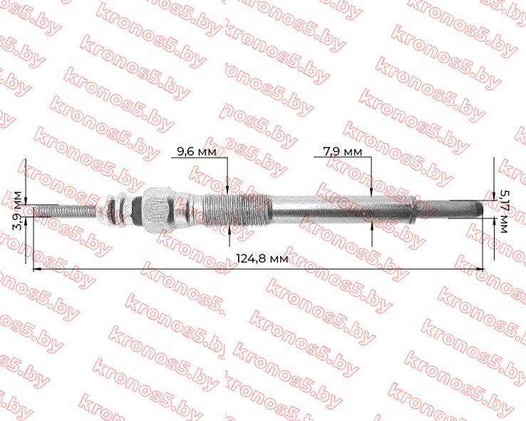 «Свеча накала 10,5V-1085 для двигателя TY290/TY295» - фото 5