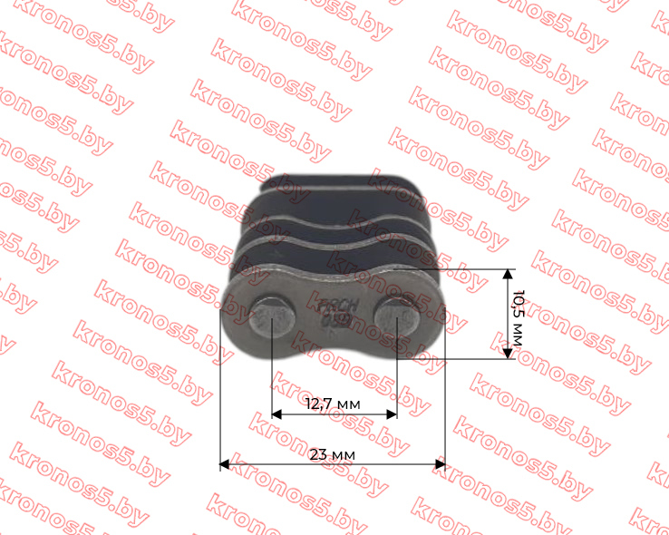 «Замок (звено) двухрядной цепи 08В-2 (2ПР 12,7) PREMIUM» - фото