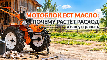 Мотоблок ест масло: почему растёт расход и как устранить