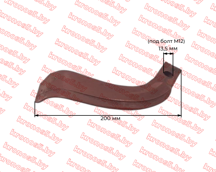 «Нож почвофрезы с шестерёнчатым приводом правый к минитрактору IT225 (210)» - фото
