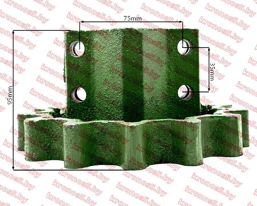 «Звездочка с бокшей ведущая переднего транспортера к картофелекопалке Z-609 Ф=35 мм» - фото 4