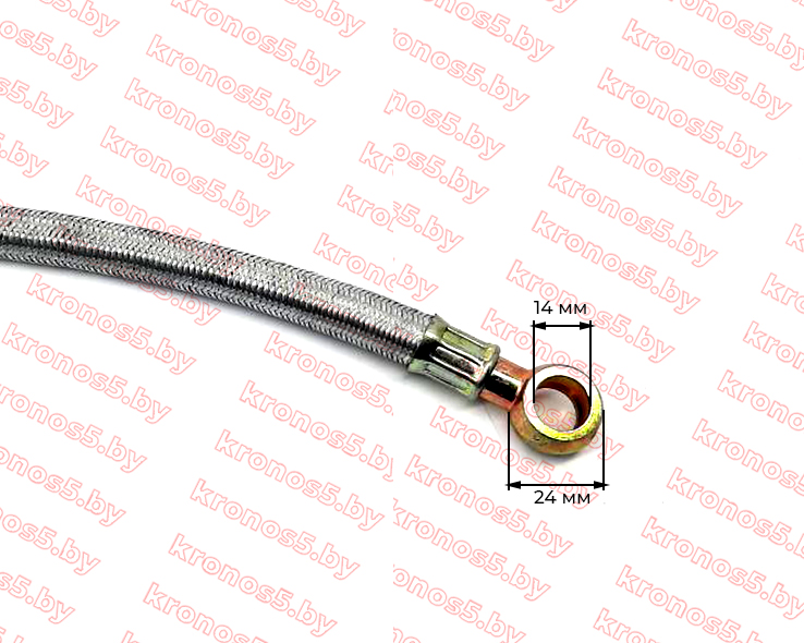 «ТОПЛИВОПРОВОД 14/14 мм  (шланг с штуцерами) от фильтра к ТНВД 530 мм» - фото 2