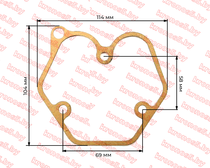 «Прокладка клапанной крышки 186 F 3 болта» - фото 2