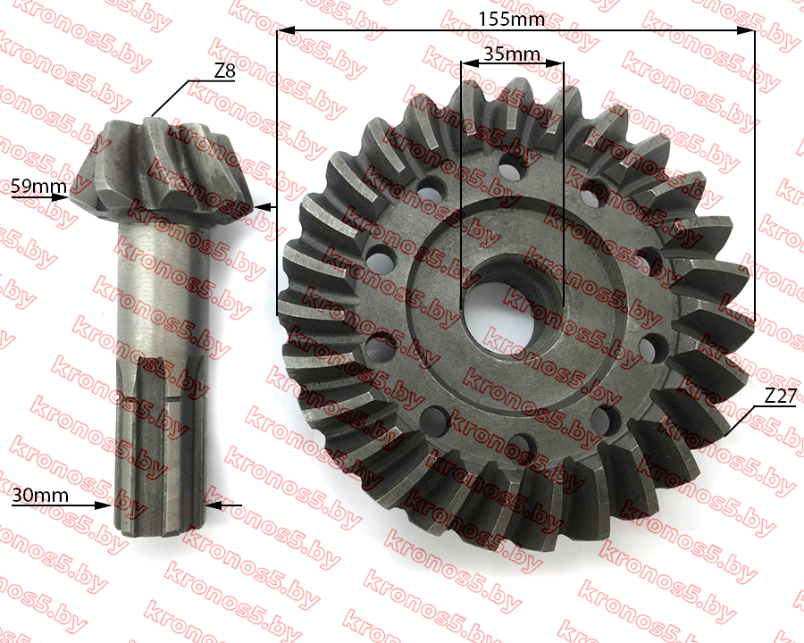 «Шестерни конические ведущая/ведомая переднего моста Z-8, Z-27 / 224» - фото