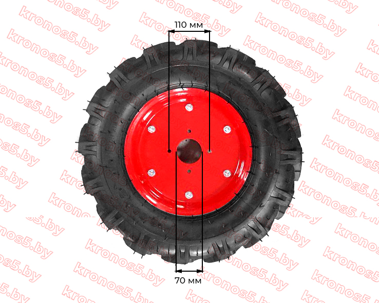 «Колесо в сборе ( 4 отв) 6,00-12» - фото 3
