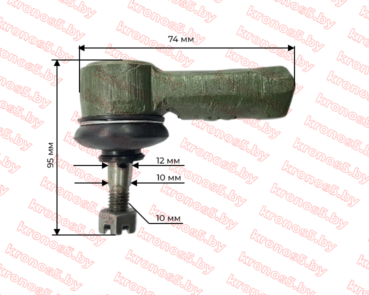 «Рулевой наконечник 16 мм (левая резьба)  конус 10/12 мм» - фото 3