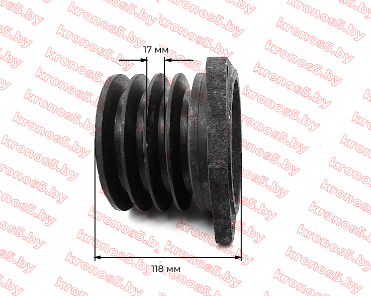 «Шкив маховика 4-х ручейковый Ф=137 мм (болт ф 10мм) ZS1100/ZS1115NDL» - фото 4