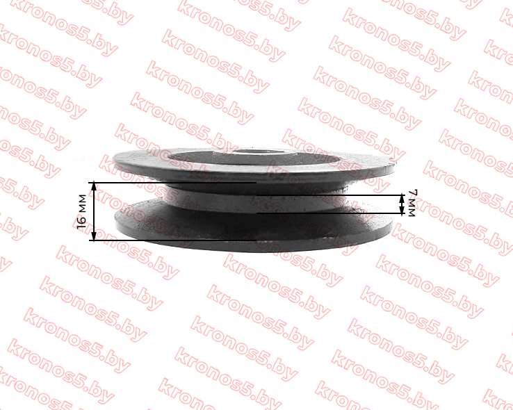«Шкив приводной роторной косилки к минитрактору/ мотоблоку под шпонку ф=15/90,5 (ширина ручья 7/16мм)» - фото 4