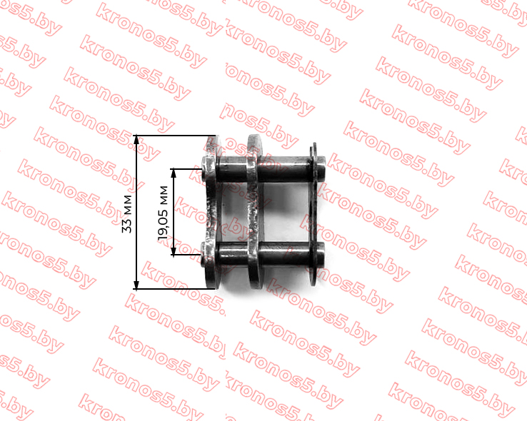 «Замок (Звено 12А-1 CL) цепи однорядной редуктора  почвофрезы (СПР-19,05-32)» - фото 3