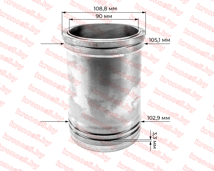 «Комплект поршневой группы D-90 мм для двигателя R190» - фото 2
