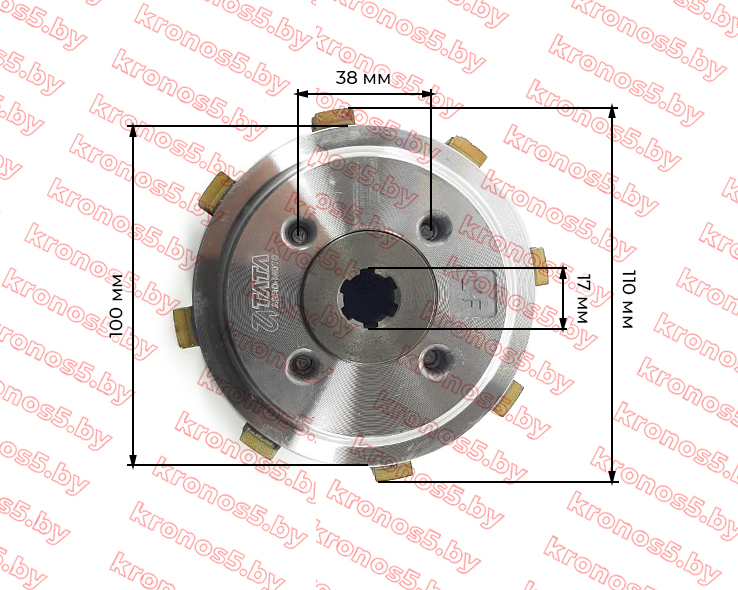 «Сцепление в сборе (без корзины) 168/170F d-100/110 мм» - фото 3