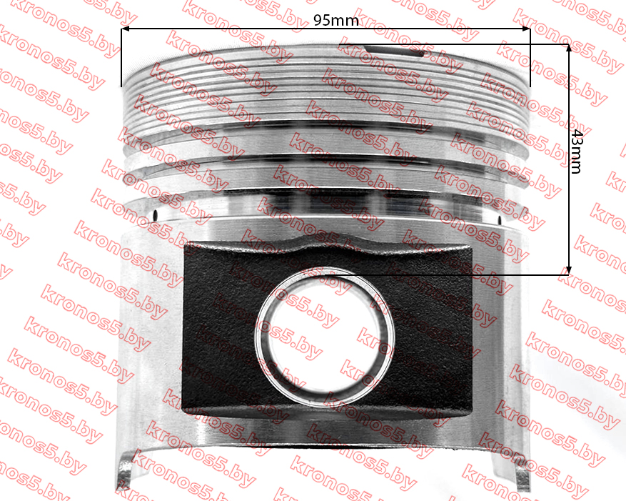 «Поршневой комплект R195 JD195 95 мм, 42 мм. (с форкамерой, на 3 кольца)» - фото 2