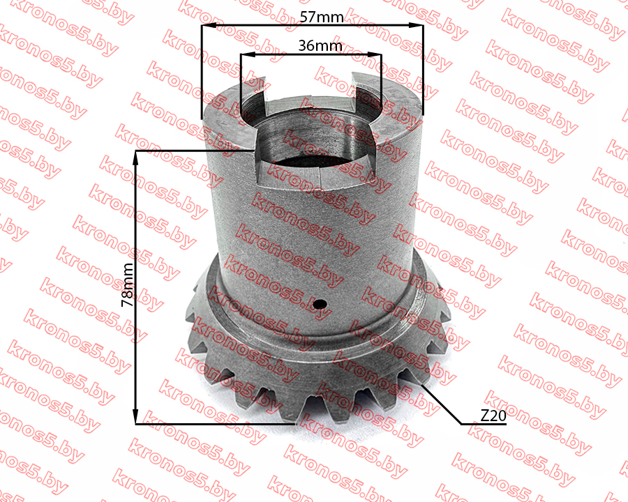 «Шестерня левой полуоси коническая Z-20 ф=36 мм » - фото