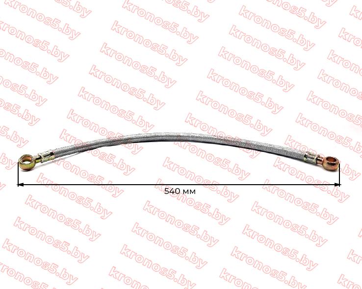 «ТОПЛИВОПРОВОД 14/14 мм  (шланг с штуцерами) от фильтра к ТНВД 530 мм» - фото