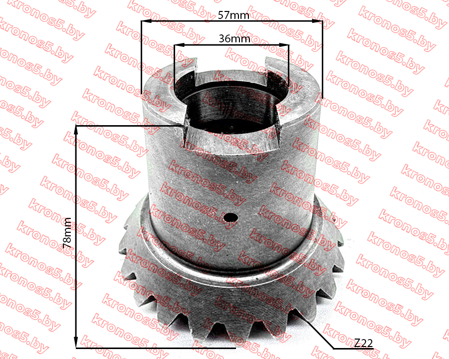 «Шестерня полуоси коническая левая Z-22 ф=36 мм. » - фото