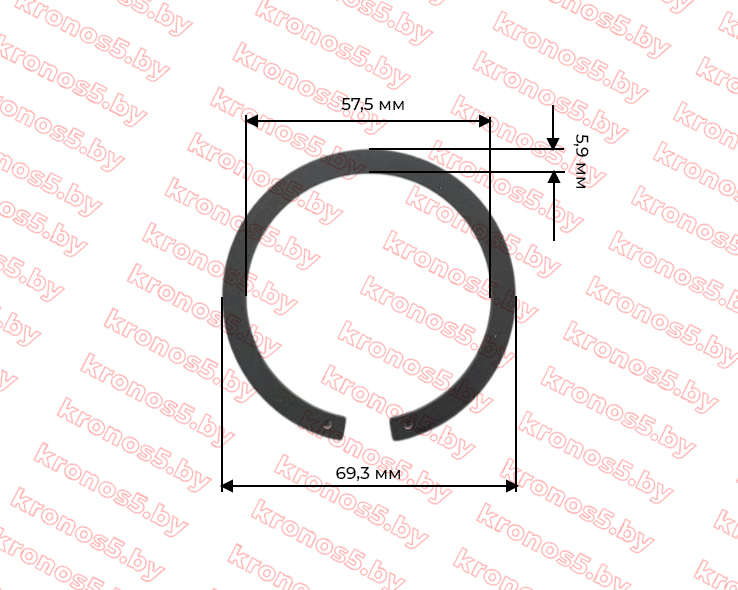 «Стопорное кольцо наружное под подшипник 6305N» - фото 2