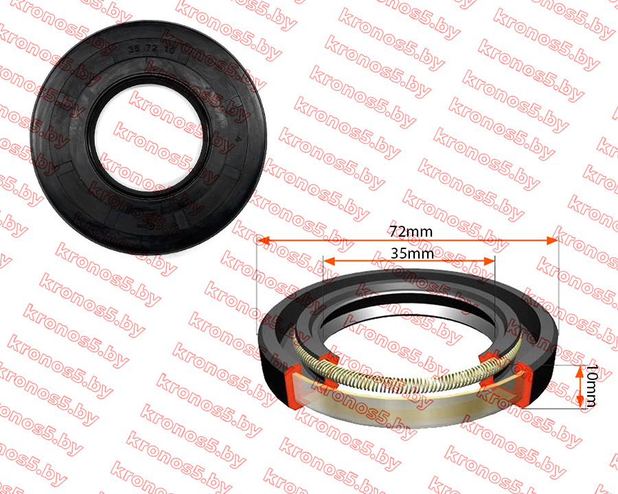 «Сальник 35х72х10 (нижний вал редуктора фрезы)» - фото «Сальник 35х72х10 (нижний вал редуктора фрезы)» - фото