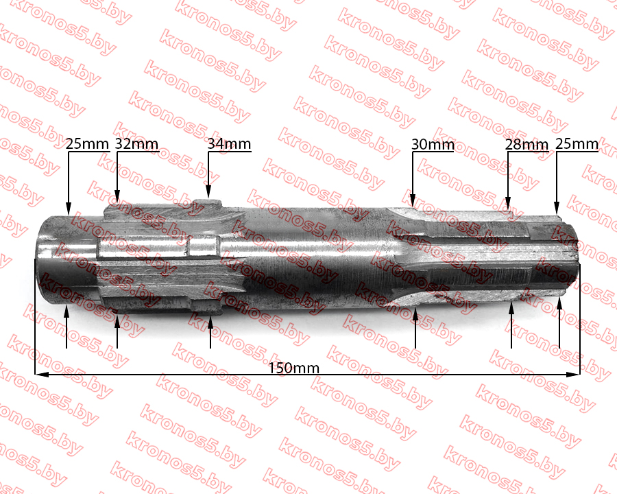 «Вал малого редуктора R195/195N L-150 мм» - фото «Вал малого редуктора R195/195N L-150 мм» - фото