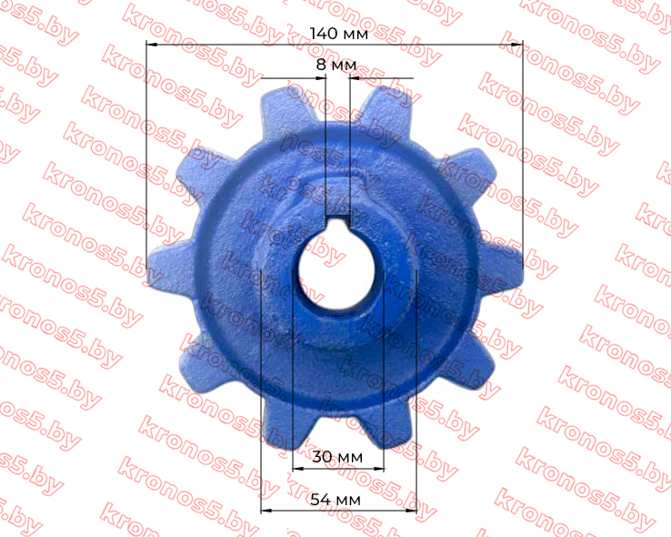 «Звездочка выгрузного бункера под шпонку Z-10 Anna» - фото 2