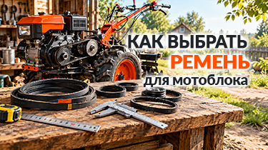 Как выбрать ремень для мотоблока: профиль, длина и замер