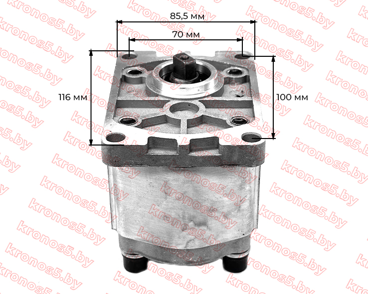 «Гидравлический насос (шестернчатый) CBT-E306, левого/правого вращения, плоский привод, выход 180°» - фото 4