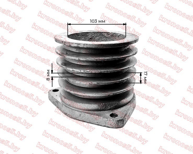 «Шкив маховика 5-ти ручейковый (болт ф 12мм)  ZS1100/ZS1115NDL» - фото 4
