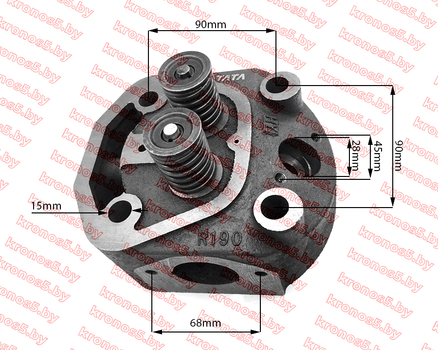 «Головка блока цилиндра в сборе (с форкамерой) R190 190N» - фото
