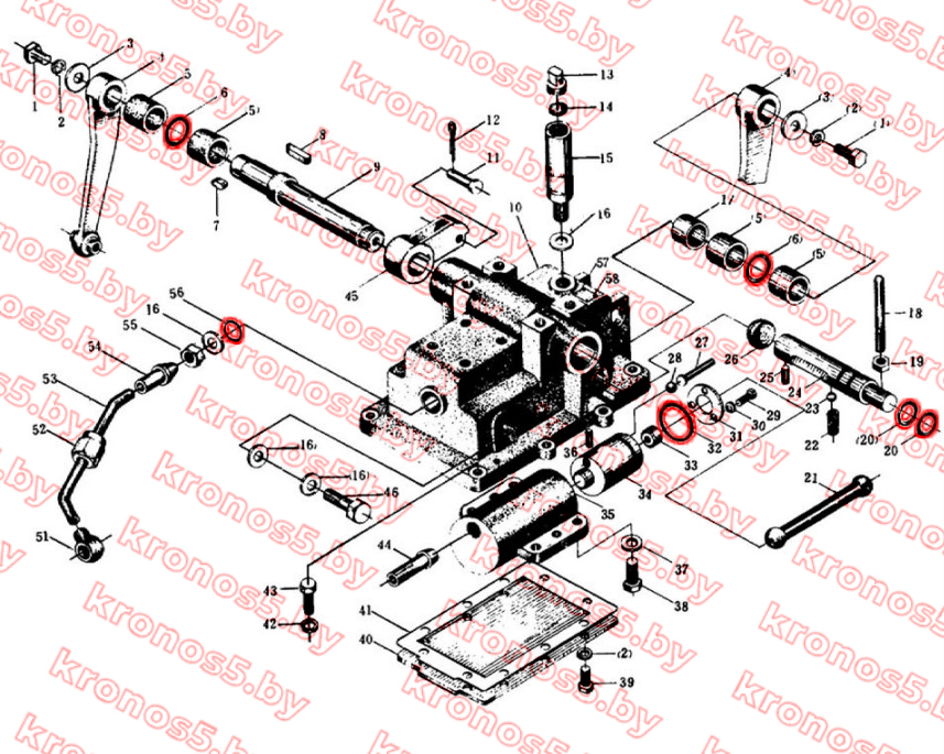 «Ремкомплект уплотнительных колец гидробака (подъемного механизма).» - фото 2