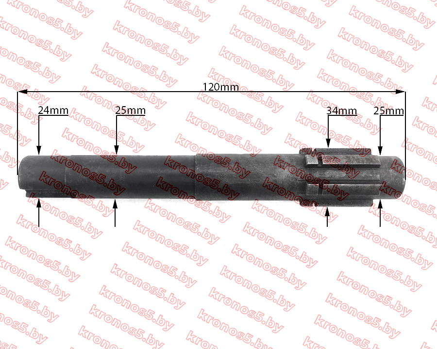 «Вал привода малого редуктора R195/195N ф=24 мм. длина 210 мм.» - фото