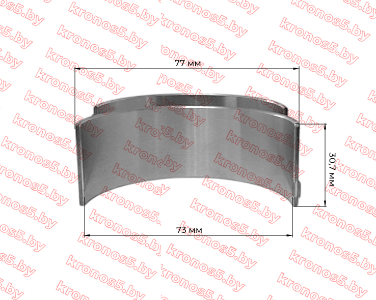 «Вкладыши шатуна 1ц SF138 Ø73 мм std (комплект на двигатель)» - фото