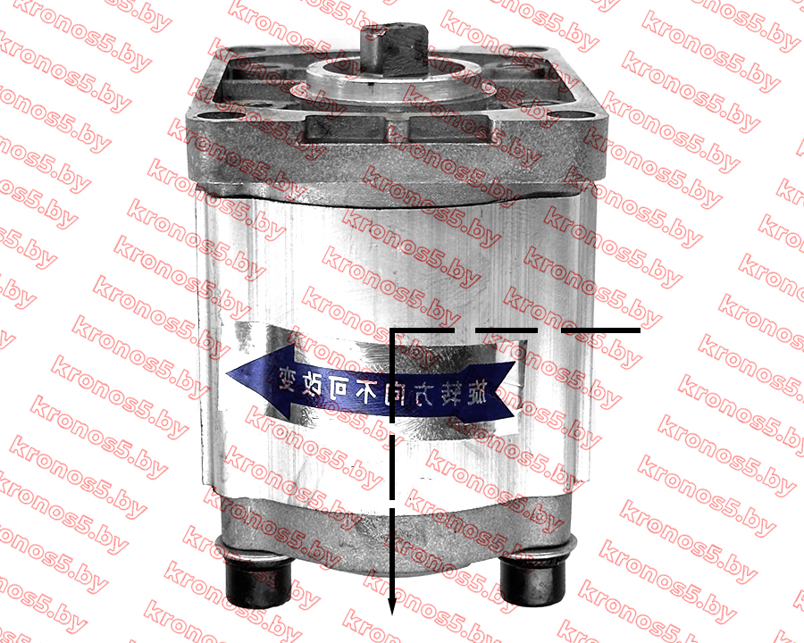 «Гидравлический насос (шестеренчатый) CBT-F314  левого вращения, привод плоская, выход 90» - фото 3