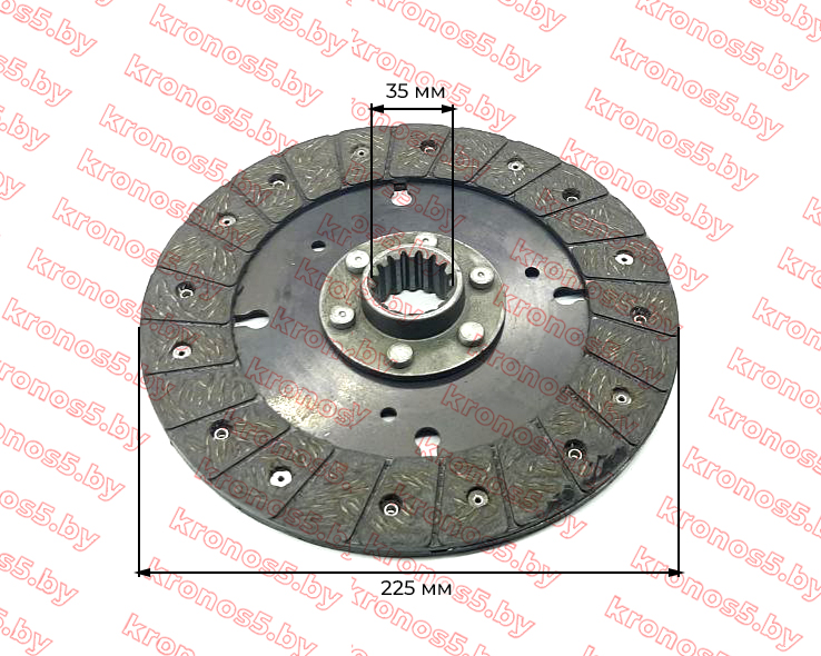«Диск сцепления главный Т654С 16 шлицов, D = 225 мм» - фото