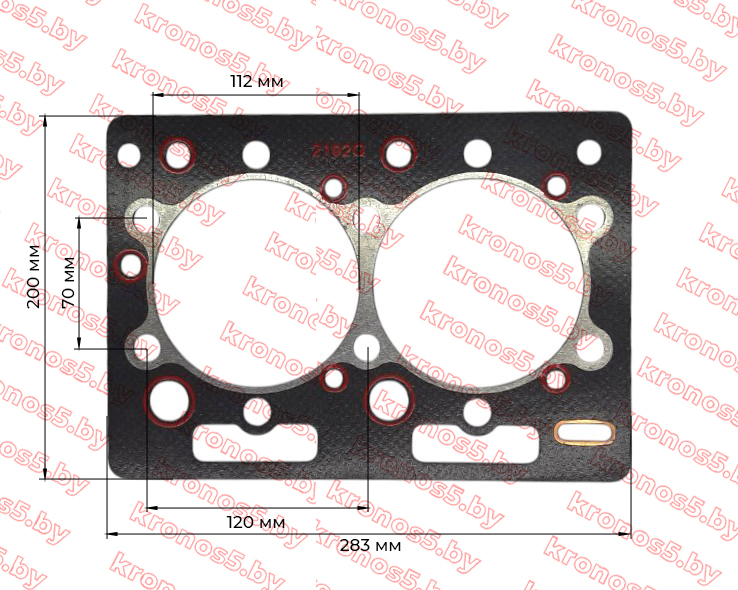 «Прокладка головки блока цилиндров ГБЦ TY2100 Ø-112 мм.» - фото