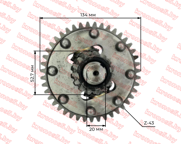 «Дифференциал в сборе Z-43 R195/195N Минитрактор» - фото 3