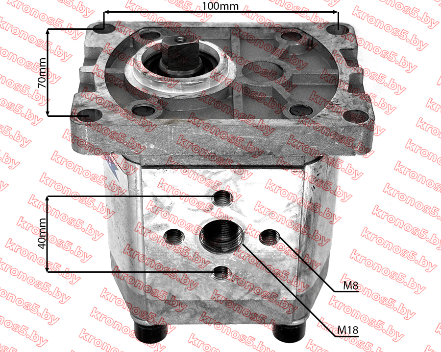 «Насос шестеренчатый - 314 плоский, боковой выход» - фото