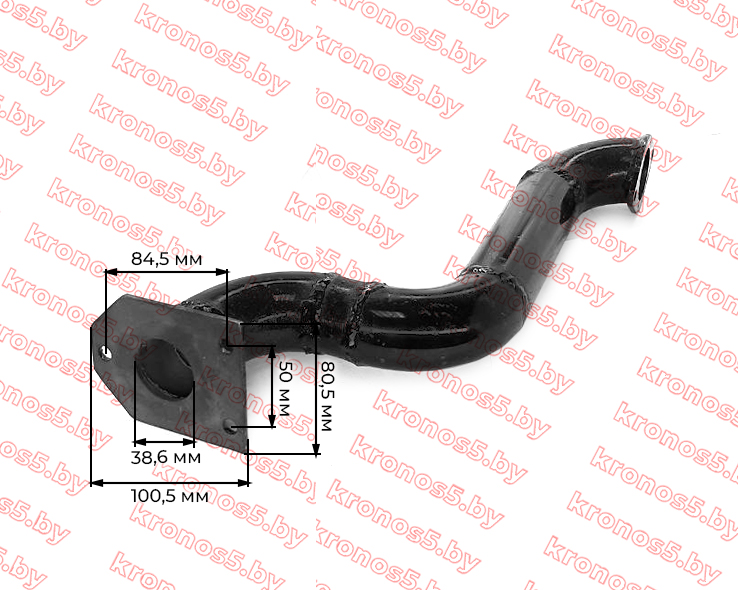 «Колено глушителя (выход вверх, крепление 2/3 болта) ZS1115» - фото 3