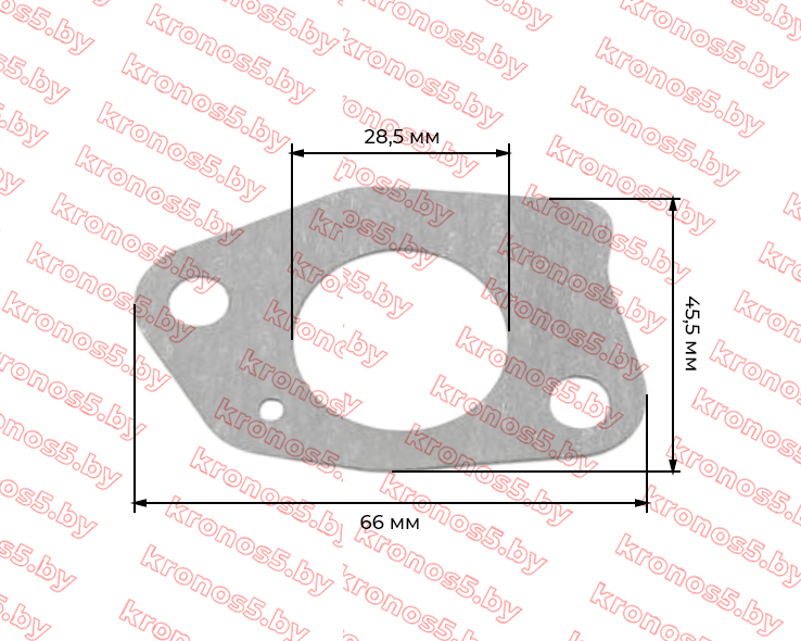 «Прокладка карбюратора (карб/переход) 188/190/192F» - фото 3