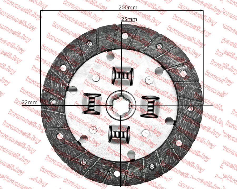 «Диск сцепления 200мм 6 шлицов пружинный гаситель ХТ220» - фото