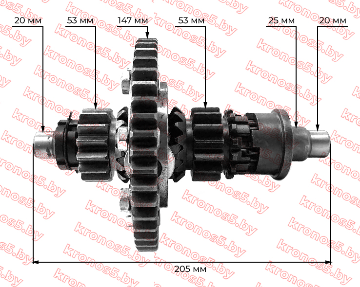 «Дифференциал с блокировкой в сборе Z-47 модернизированный R195/195N» - фото 5