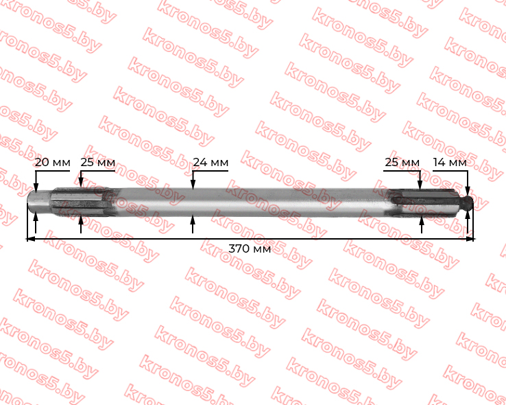 «Вал сцепления L = 370 мм Z-6/6» - фото 2